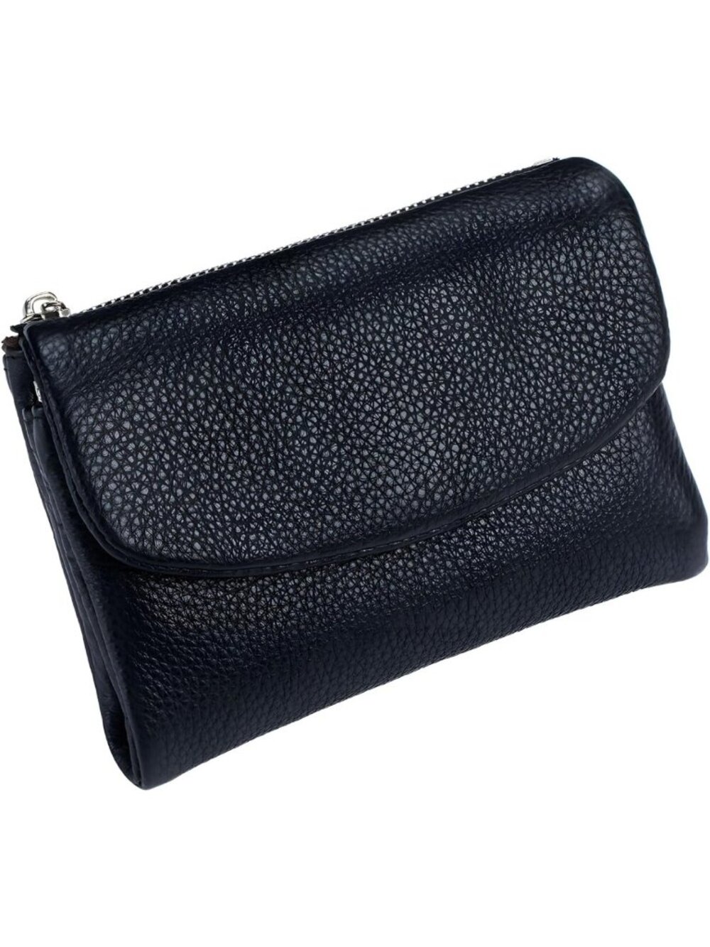 Unisex Genuine Leather Coin & Card Holder Wallet - Compact Clutch for Essentials